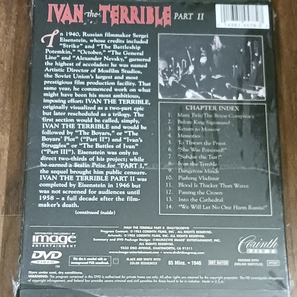 IVAN THE TERRIBLE Part II on DVD - Picture 2 of 2